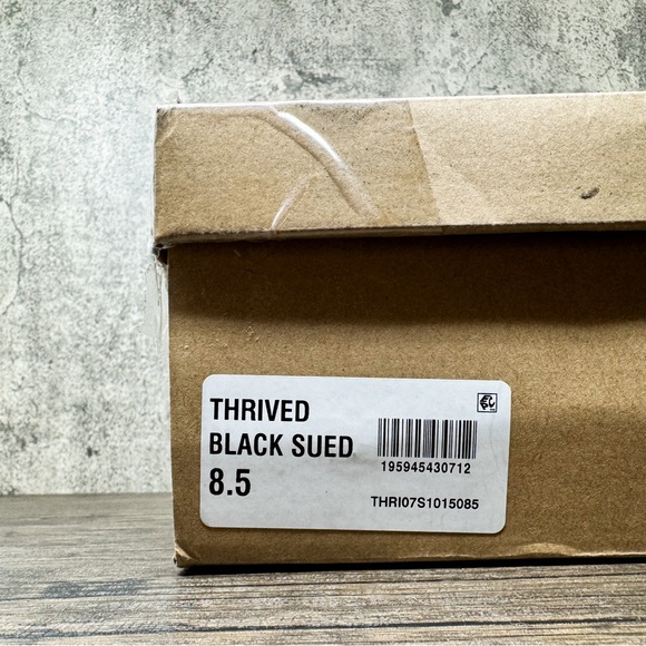 Steve Madden black suede Thrived ankle boots, black leather, size 8.5 - Picture 4 of 9